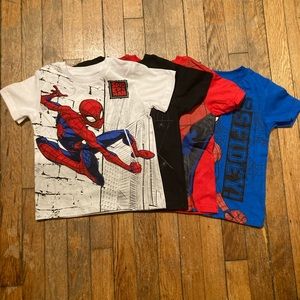Spider-Man Spiderman 4 Pack Short Sleeve